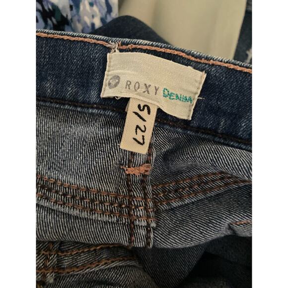 Roxy Denim Women's Estilo Jeans Size 5/27 Dark Wash Stretch - Picture 7 of 7